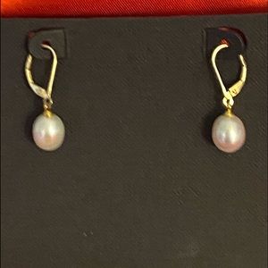 14 karat Gold Pearl Earrings